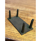 Vintage Dollhouse Miniature Cast Iron Metal Green Dining Room Table 4" x 2" x 1.5 T