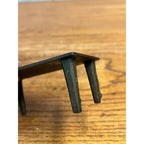 Vintage Dollhouse Miniature Cast Iron Metal Green Dining Room Table 4" x 2" x 1.5 T
