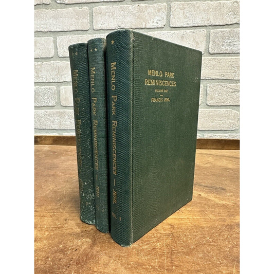 Francis Jehl / Menlo Park Reminiscences Complete Book Set 1st Edition 1937