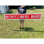 Original Montgomery Ward Porcelain Store Sign Large 6ft