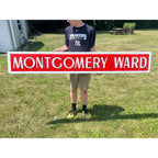 Original Montgomery Ward Porcelain Store Sign Large 6ft