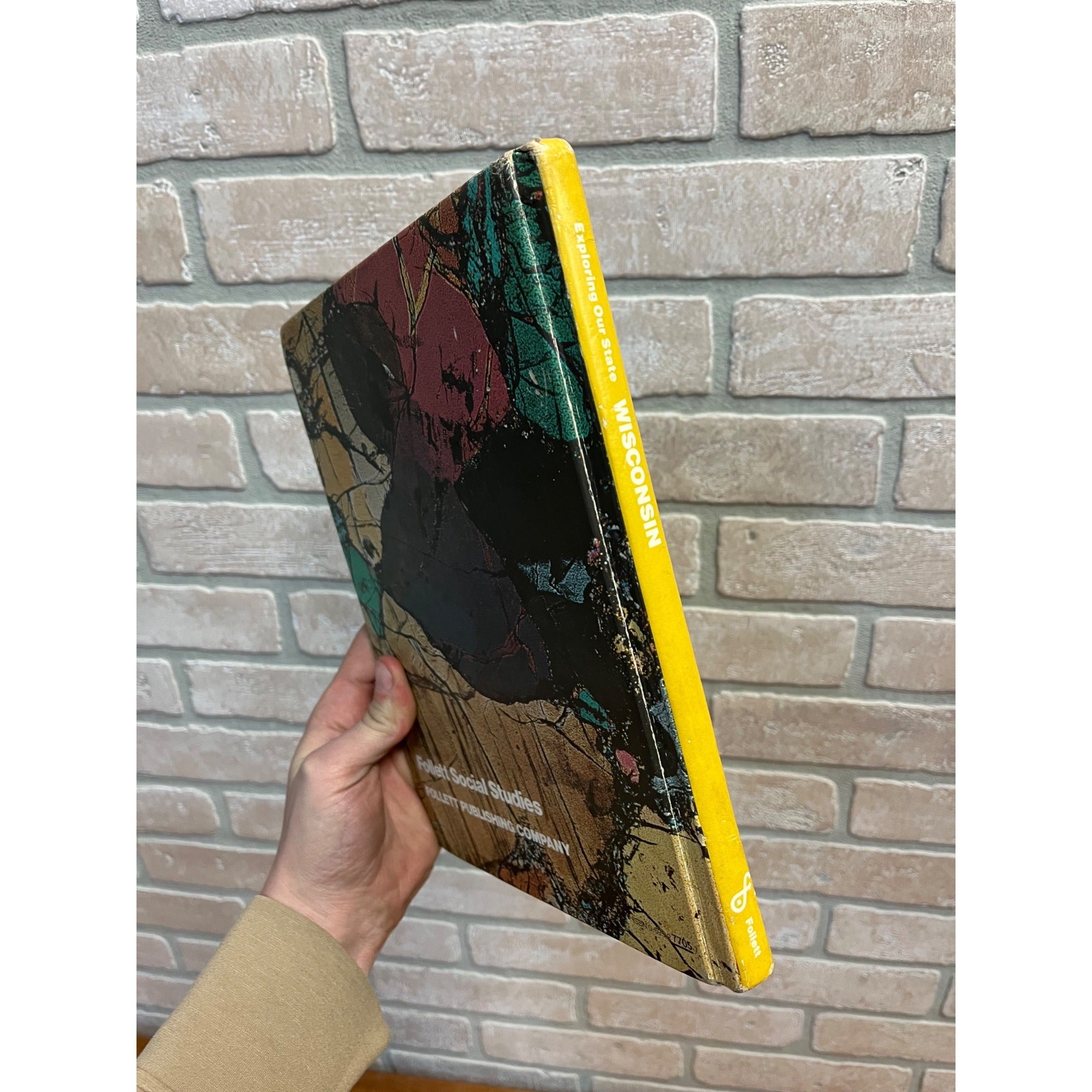 Vintage 1977 Exploring Wisconsin Follett Textbook Home School Social Studies