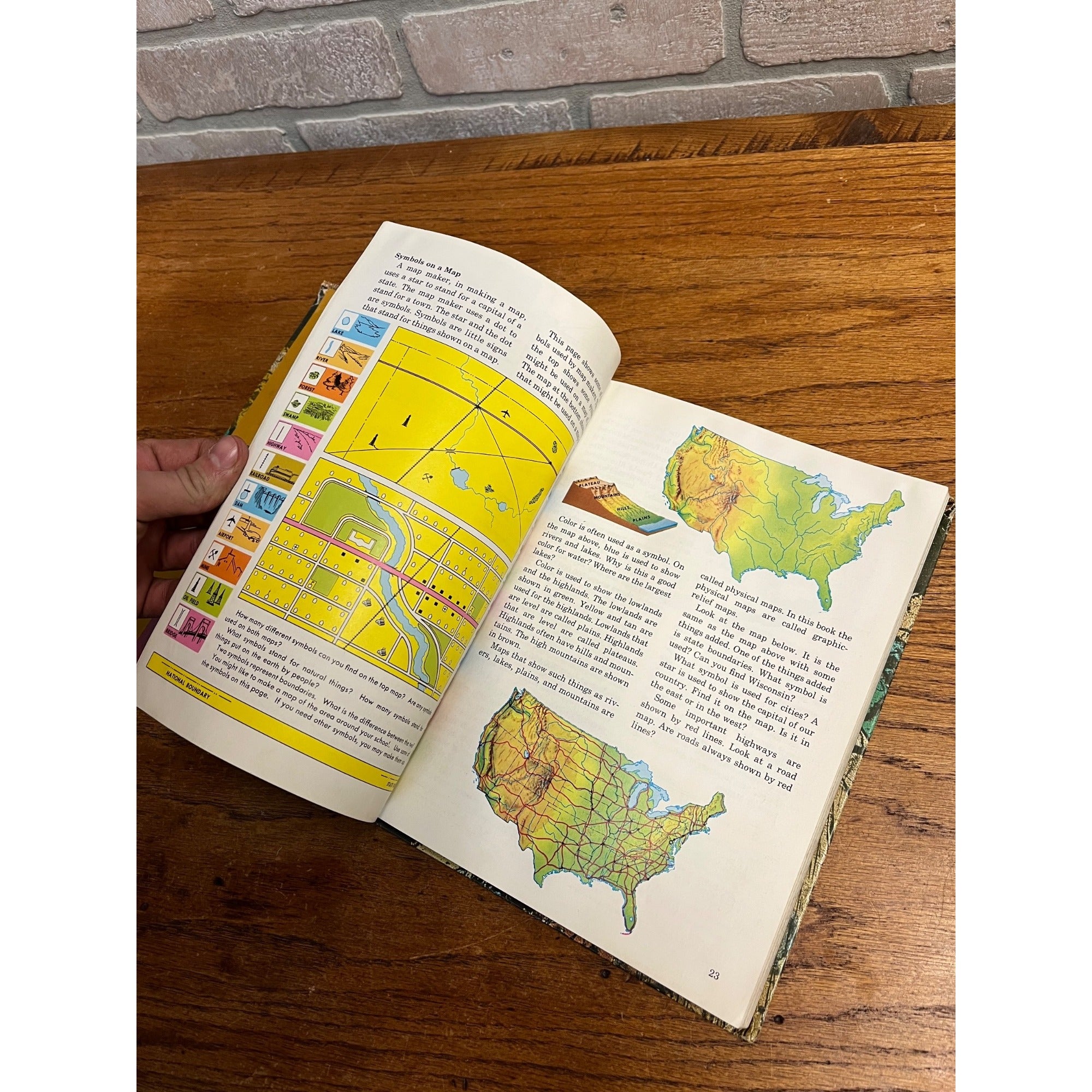 Vintage 1977 Exploring Wisconsin Follett Textbook Home School Social Studies