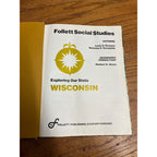 Vintage 1977 Exploring Wisconsin Follett Textbook Home School Social Studies