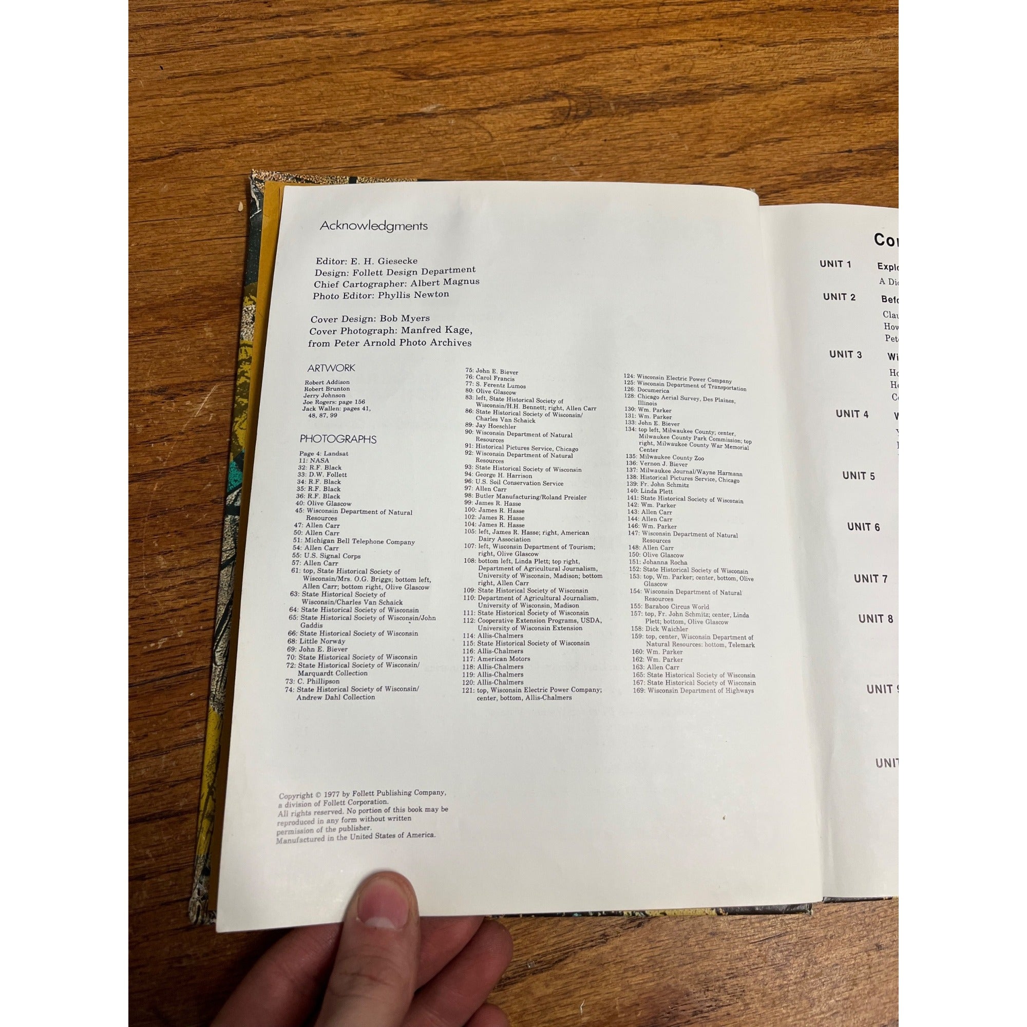 Vintage 1977 Exploring Wisconsin Follett Textbook Home School Social Studies