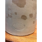 L.M. Pierron Milwaukee Stoneware 4 Gallon Crock Salt Glazed Cobalt Wisconsin