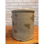 L.M. Pierron Milwaukee Stoneware 4 Gallon Crock Salt Glazed Cobalt Wisconsin