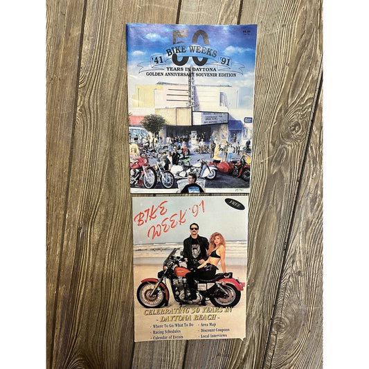 Vintage 1991 Bike Week Daytona Beach Florida Guide Magazine Programs 50 Years