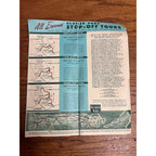 Vintage 1948 Glacier National Park Burlington Route RR Brochure Map Travel Fold-Out