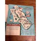 Vintage 1948 Glacier National Park Burlington Route RR Brochure Map Travel Fold-Out