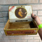 SAM PARR RARE CIGAR BOX CLUB HOUSE WOOD CB HENSCHEL MILWAUKEE10 CENT STRAIGHT