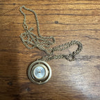 Vintage Willow Bay Studded Quarts Pocket Watch Ladies Nonworking