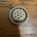 Vintage Willow Bay Studded Quarts Pocket Watch Ladies Nonworking