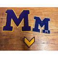 Vintage Letter "M" Varsity Letterman Jacket Sport Patch Letters w/ Signatures