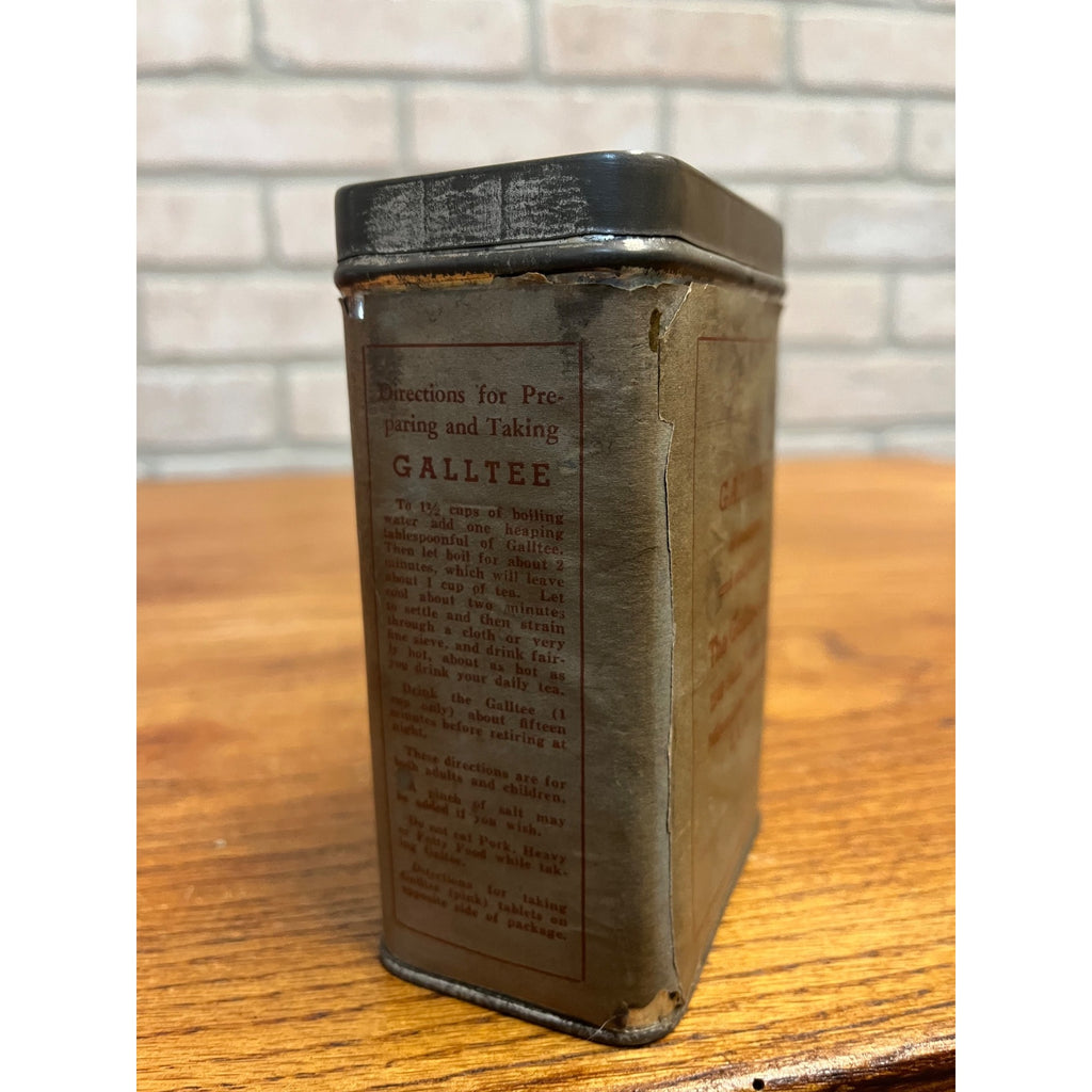 RARE Antique c1910s Galltee Quack Medicine Tin Can Milwaukee Wisconsin