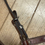 Vintage Western Horse Show Halter Silver Mounted Leather Lead Chain Tack Ferrule  Cob