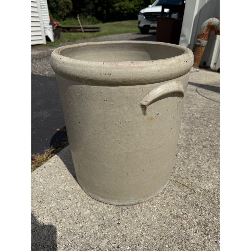 Antique Red Wing Union Stoneware 8 Gallon Birch Leaves Crock