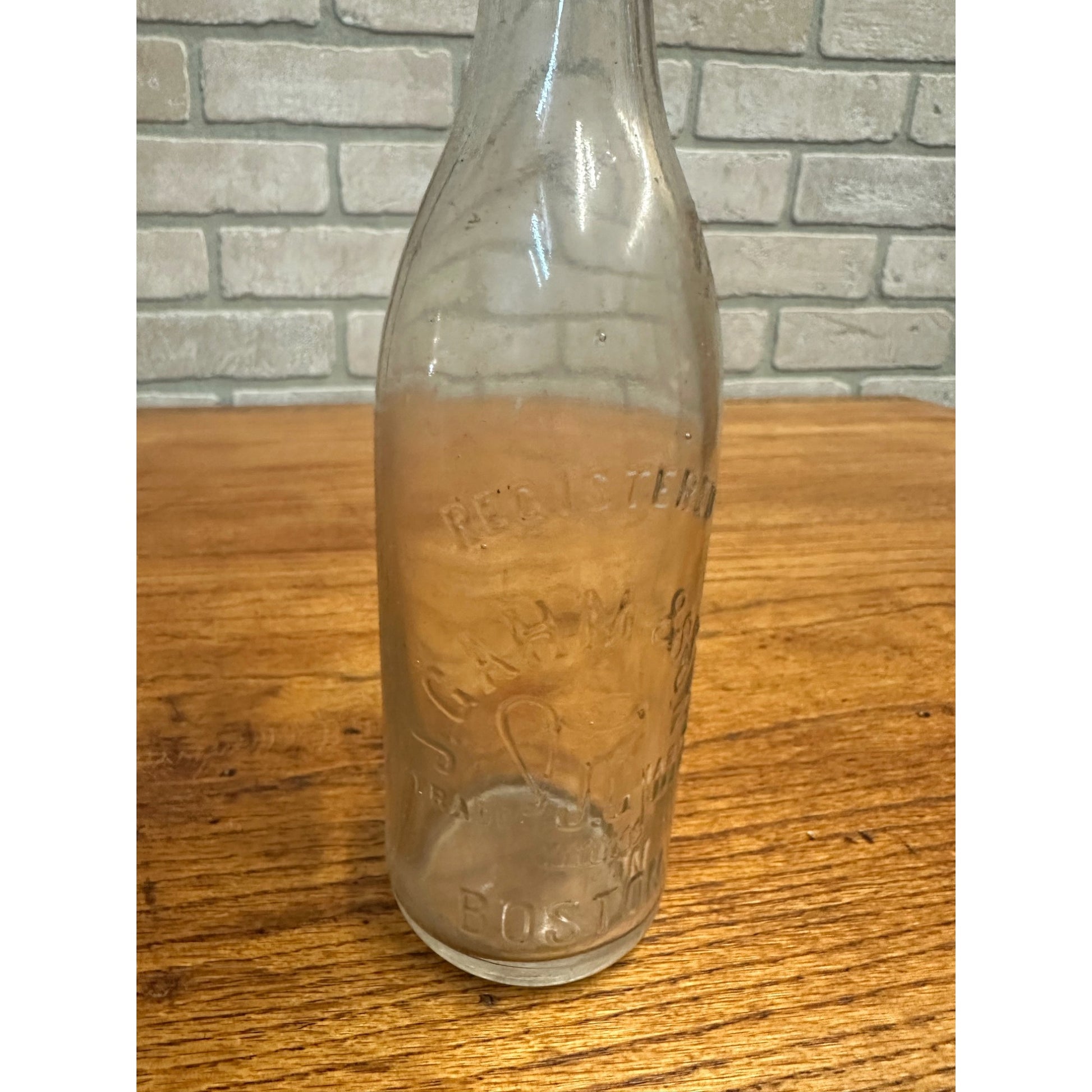 Pre-Pro J. Gahm & Son SCHLITZ Blob Beer Bottle 12oz Embossed Clear Boston Mass