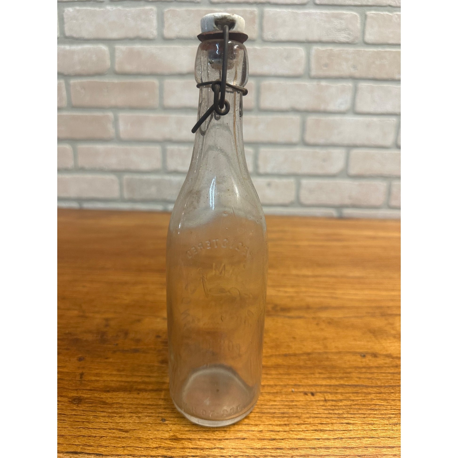 Pre-Pro J. Gahm & Son SCHLITZ Blob Beer Bottle 12oz Embossed Clear Boston Mass