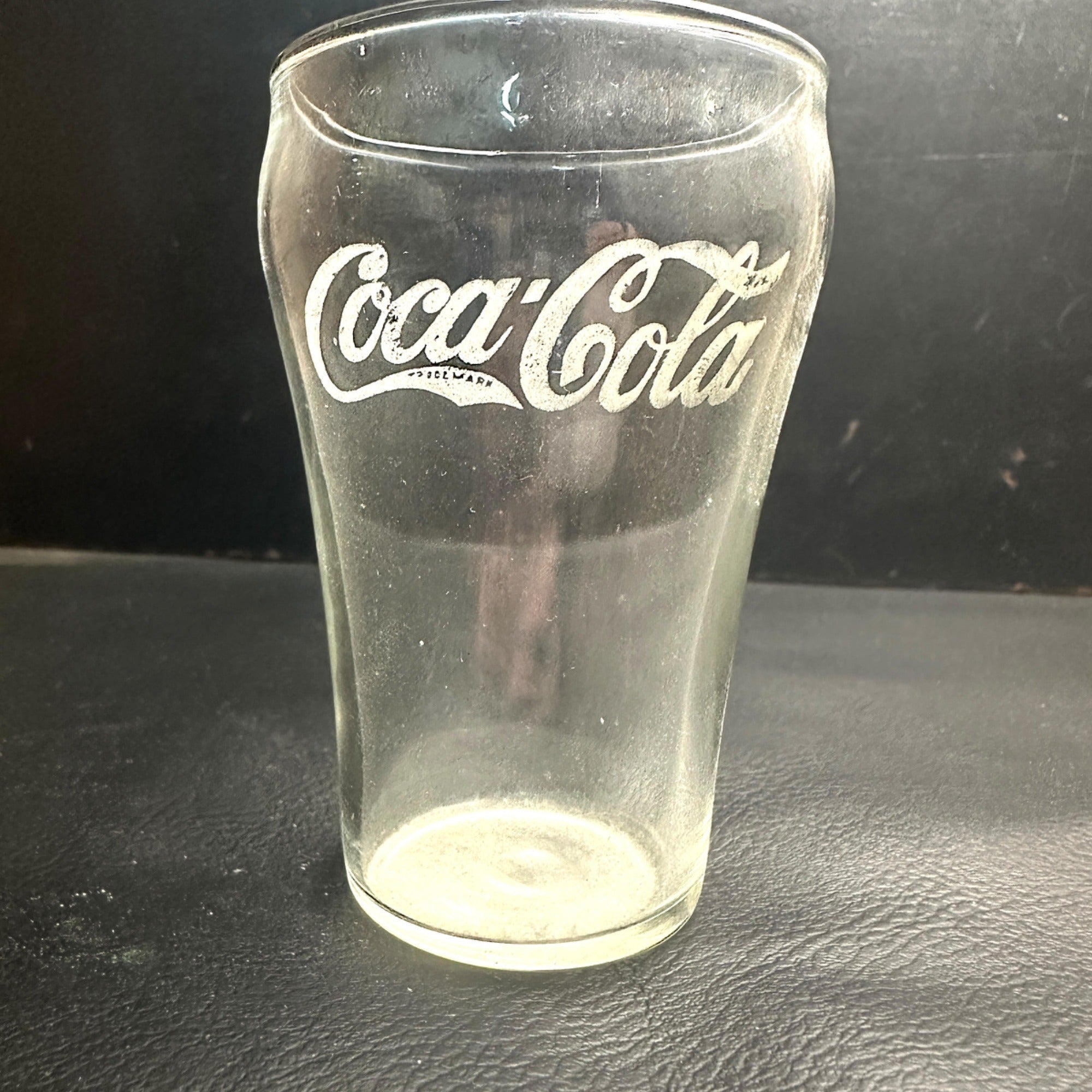 Circa 1927 Coca-cola Modified Flare Acid Etched Glass With Trade Mark In Tail AG797