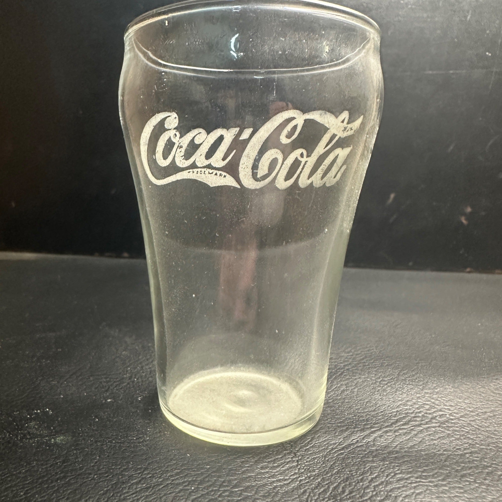 Circa 1927 Coca-cola Modified Flare Acid Etched Glass With Trade Mark In Tail AG797