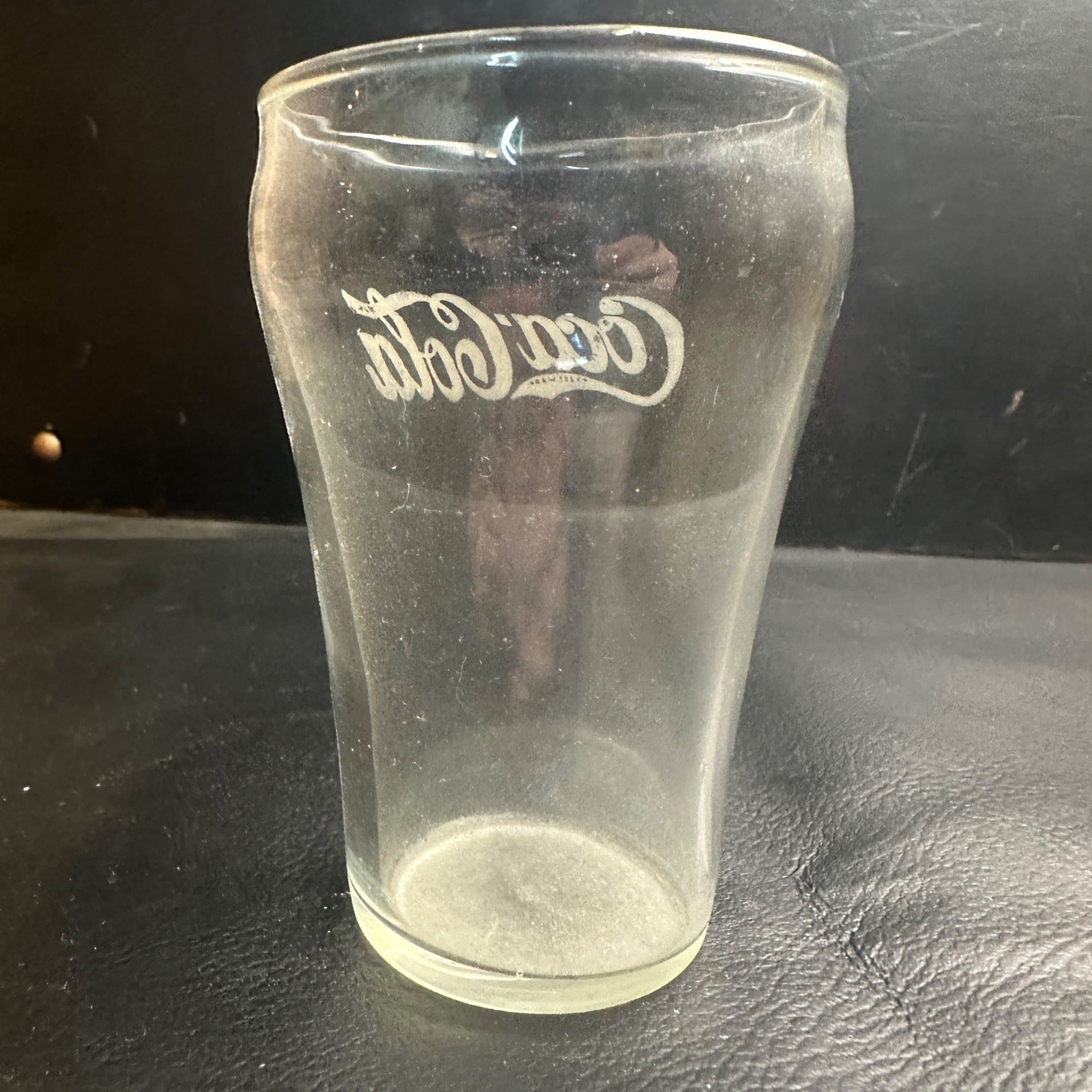Circa 1927 Coca-cola Modified Flare Acid Etched Glass With Trade Mark In Tail AG797