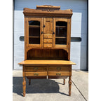 Antique Oak Kitchen Cabinet Hoosier Cabinet McNown Possum Belly Pantry Baker's Cupboard