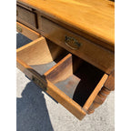 Antique Oak Kitchen Cabinet Hoosier Cabinet McNown Possum Belly Pantry Baker's Cupboard