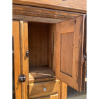 Antique Oak Kitchen Cabinet Hoosier Cabinet McNown Possum Belly Pantry Baker's Cupboard