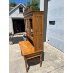 Antique Oak Kitchen Cabinet Hoosier Cabinet McNown Possum Belly Pantry Baker's Cupboard