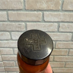 Vintage Merck Casein Apothecary Drug Pharmacy Bottle W/ Label Amber
