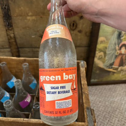 Vintage Green Bay Beverages Co Soda Crate Box Bottles FULL No No Cola Wisconsin