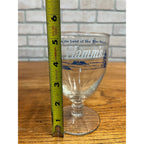 Vintage Hamm's Beer Stemmed Glass Blue Crown Logo 5-1/4" Barware