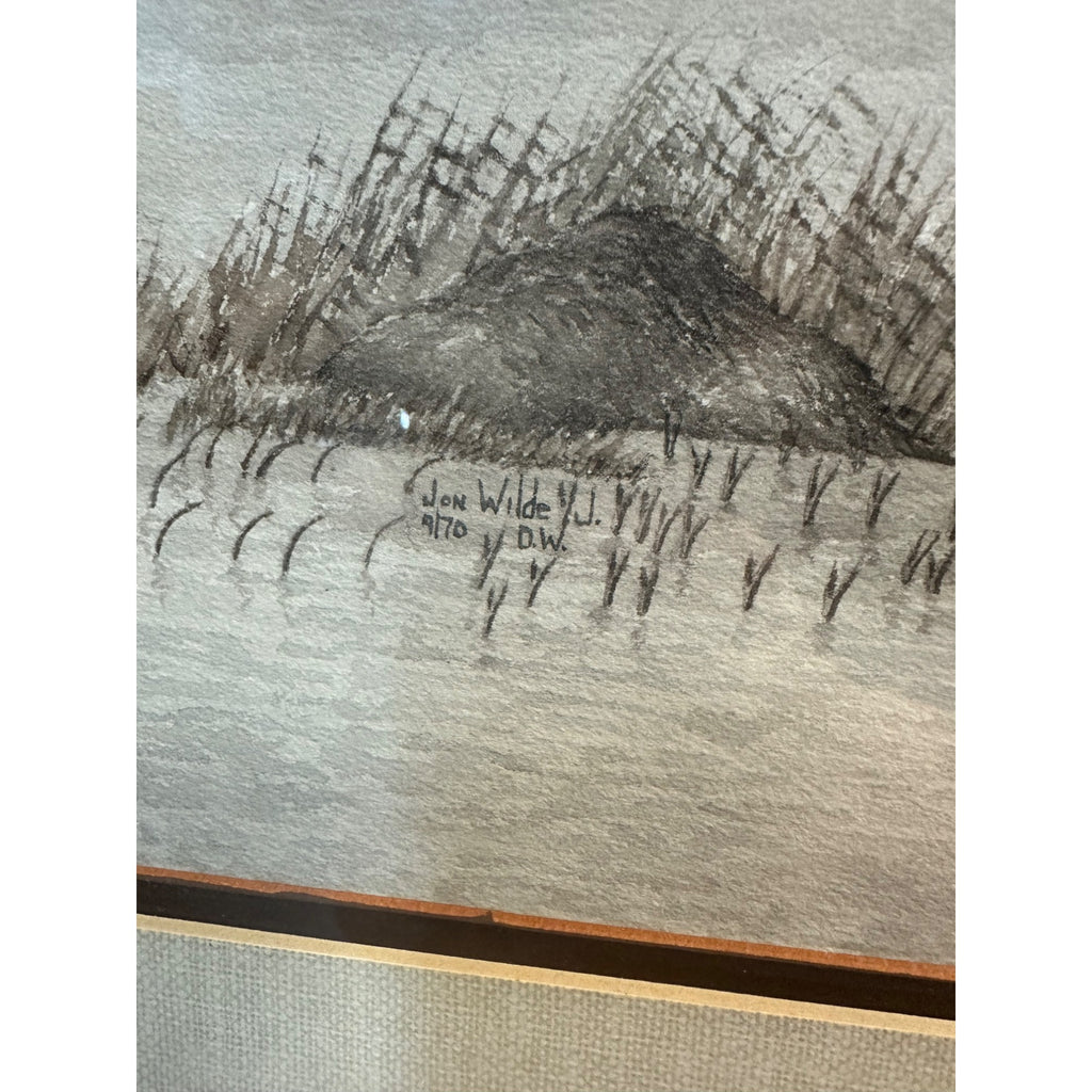 Jon Wilde Signed Original Watercolor "Mallards Comin In" Framed Art