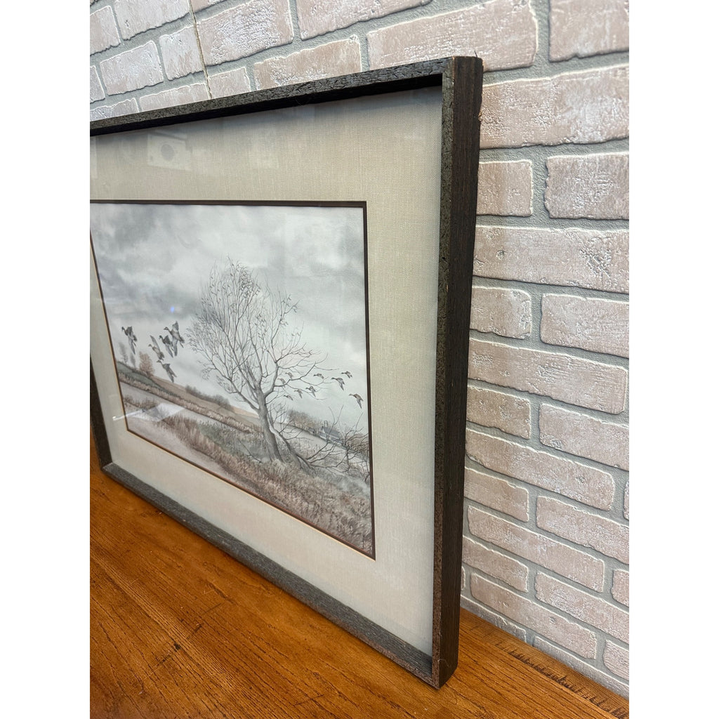 Jon Wilde Signed Original Watercolor "Mallards Comin In" Framed Art