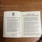 Antique 1938 Cook Book My Party Book Chocolate Recipes Halloween General Foods