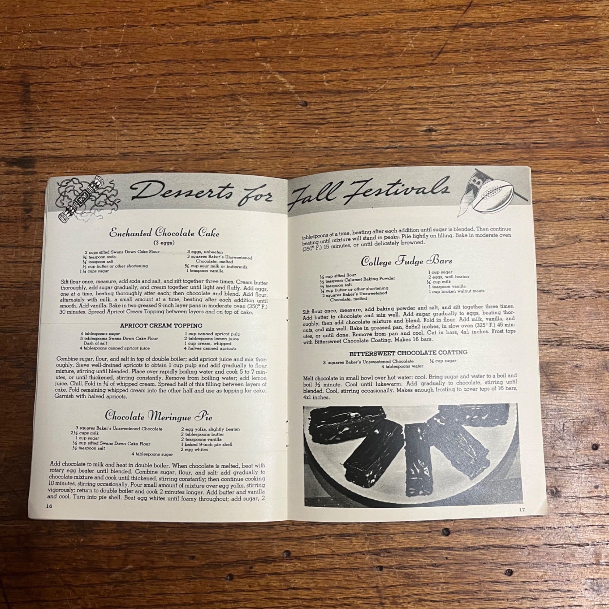 Antique 1938 Cook Book My Party Book Chocolate Recipes Halloween General Foods