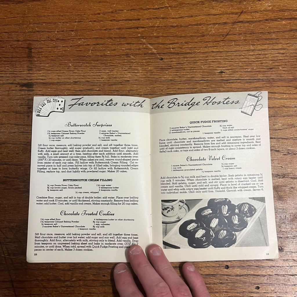 Antique 1938 Cook Book My Party Book Chocolate Recipes Halloween General Foods