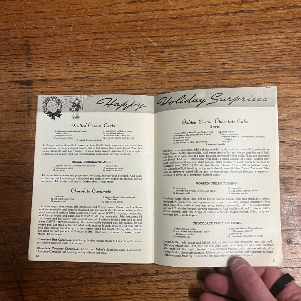 Antique 1938 Cook Book My Party Book Chocolate Recipes Halloween General Foods