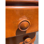 Vintage 1940s Maple Highboy Dresser Chest Of Drawers Relief WWII Bomber Plane Virginia House