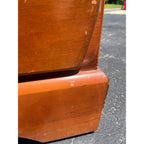 Vintage 1940s Maple Highboy Dresser Chest Of Drawers Relief WWII Bomber Plane Virginia House
