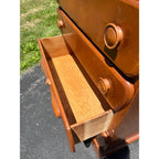 Vintage 1940s Maple Highboy Dresser Chest Of Drawers Relief WWII Bomber Plane Virginia House