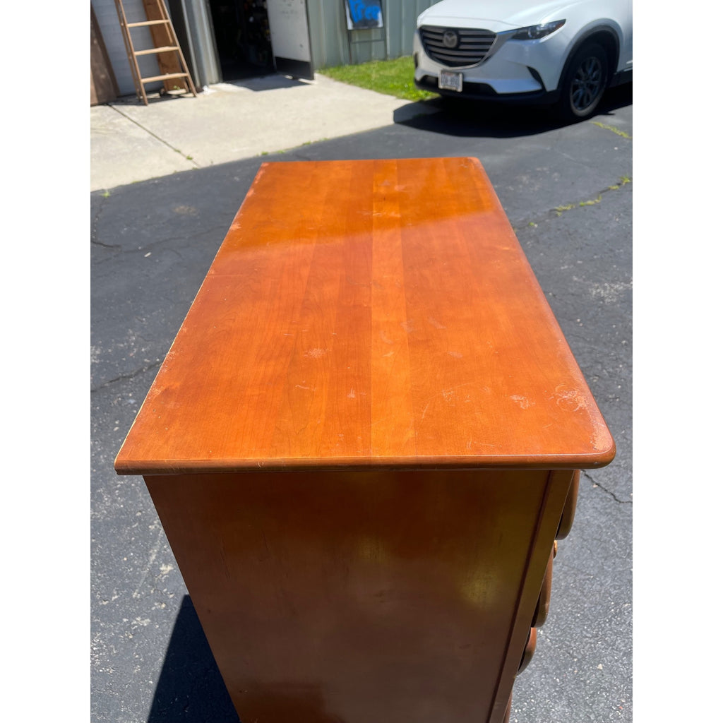 Vintage 1940s Maple Highboy Dresser Chest Of Drawers Relief WWII Bomber Plane Virginia House