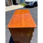 Vintage 1940s Maple Highboy Dresser Chest Of Drawers Relief WWII Bomber Plane Virginia House