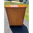 Vintage 1940s Maple Highboy Dresser Chest Of Drawers Relief WWII Bomber Plane Virginia House