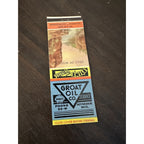 Vintage 1940s Shell Oil Service Station Advertising Matchbook Seymour Wis Groat