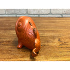 Vintage MCM 1960s Pottery Ceramic Fish Planter Orange Open Mouth