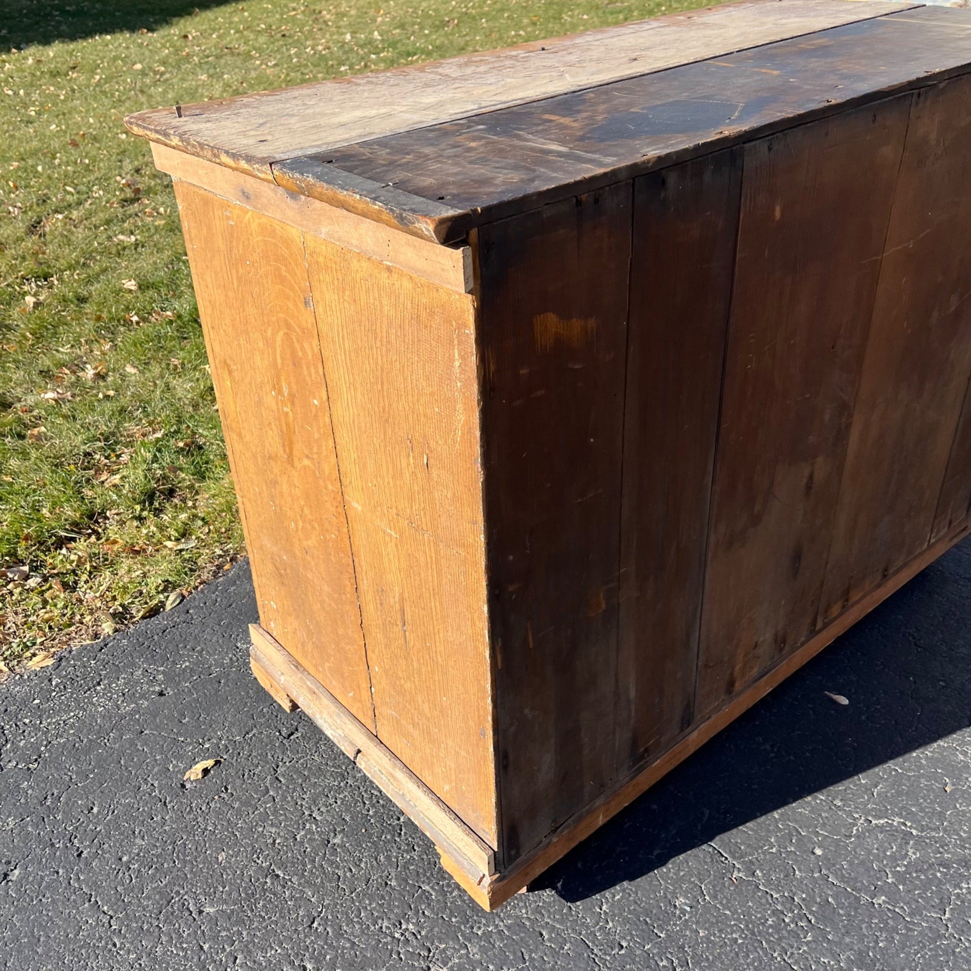 Antique Early Primitive Jelly Cabinet Cuboard Table