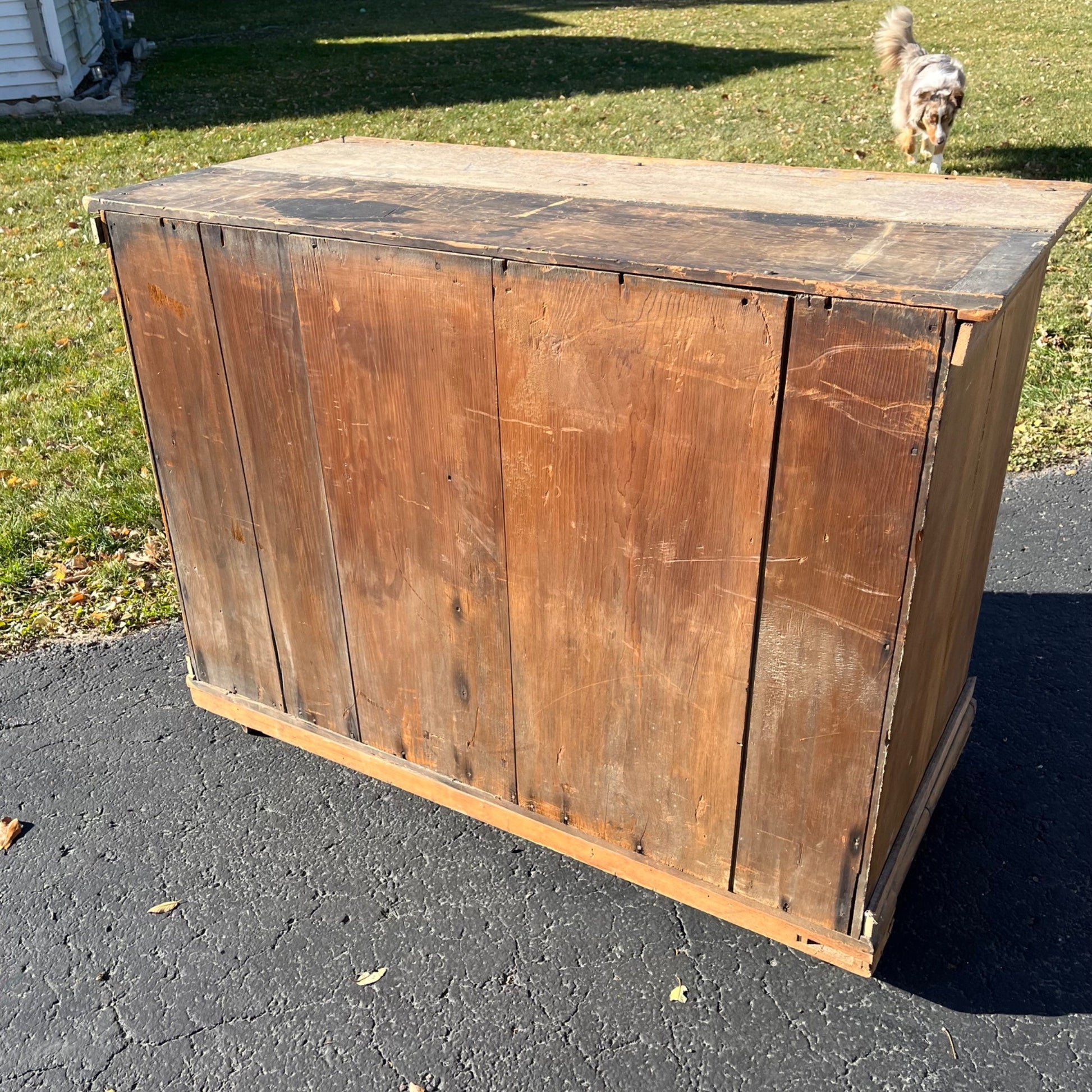 Antique Early Primitive Jelly Cabinet Cuboard Table