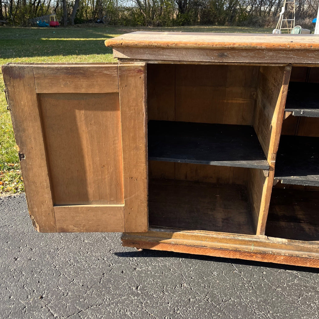 Antique Early Primitive Jelly Cabinet Cuboard Table